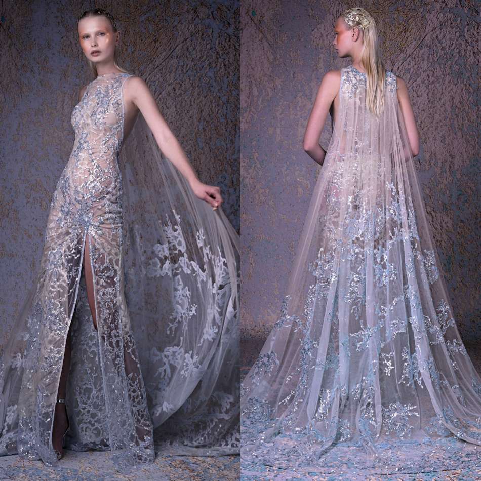 Luxury Split Slit Mermaid Prom Dresses With Cape Lace Appliqued Jewel Neck Beads Sequined Dress Evening Wear Vintage Long Formal Party Gowns