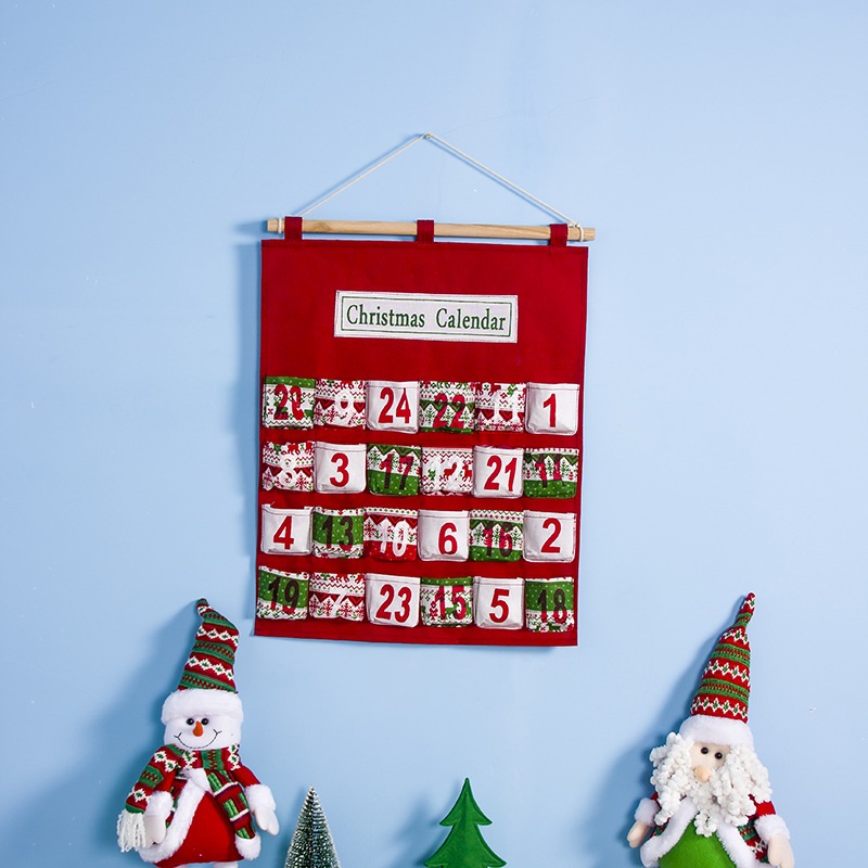 Red Christmas Advent Calendar Wall Hanging Xmas Ornament Printing Candy Bag Count Down Admission Gift Bags Home Decoration HH9-A2552
Red Christmas Advent Calendar Wall Hanging Xmas Ornament Printing Candy Bag Count Down Admission Gift Bags Home Decoration HH9-A2552