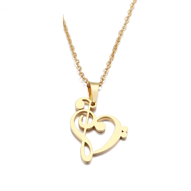 Stainless Steel Necklace Music Symbol Heart Of Treble And Bass Clefs Infinity Love Charm Pendant Necklaces Unisex Jewelry Female
Stainless Steel Necklace Music Symbol Heart Of Treble And Bass Clefs Infinity Love Charm Pendant Necklaces Unisex Jewelry Female