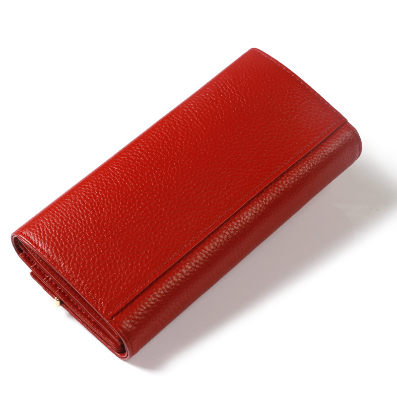 Pearl Angeli 2018 High Quality Rfid Genuine Cow Leather Letter Hasp Women Wallet Female Purse Clutch Wallet Portefeuille Femme Y19052302