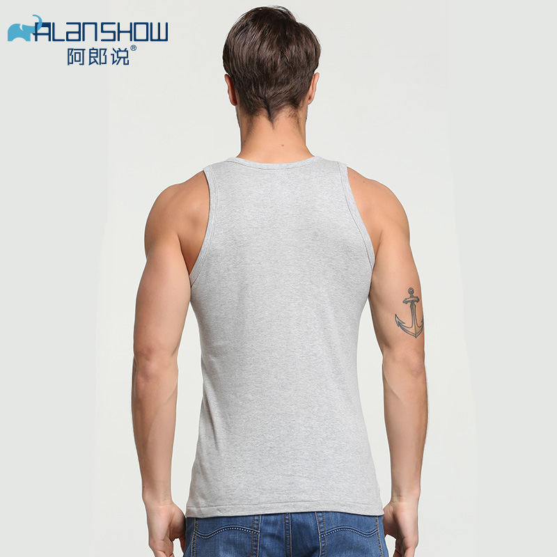 Cotton Sleeveless Undershirt Gym Tank Top Men Fitness Shirts Mens Bodybuilding Workout Vest Factory Outlet