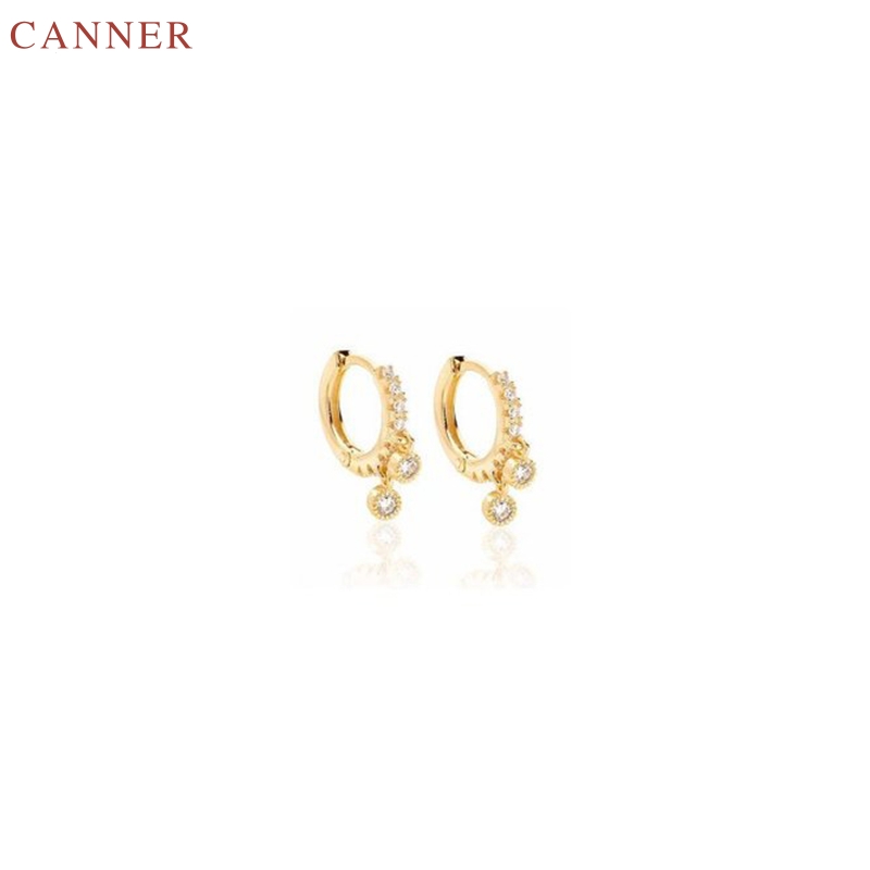 CANNER Gold Color Small Hoop Earrings for Women 925 Sterling Silver Circle Earrings 2019 Lady Girl CZ Crystal Huggie Earings C40
CANNER Gold Color Small Hoop Earrings for Women 925 Sterling Silver Circle Earrings 2019 Lady Girl CZ Crystal Huggie Earings C40