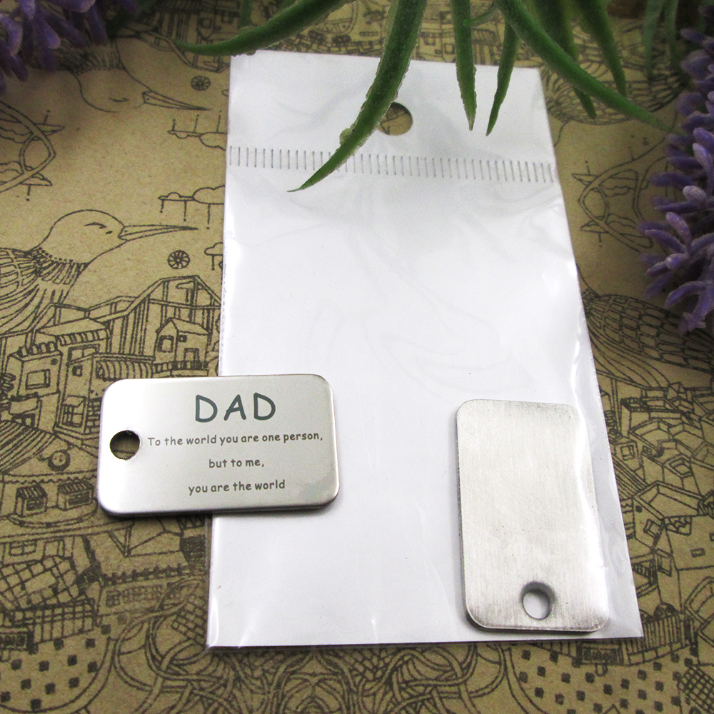 40pcs--"dad to the world you are one person"stainless steel charms more style for choosing DIY Charms pendants for necklace
40pcs--"dad to the world you are one person"stainless steel charms more style for choosing DIY Charms pendants for necklace