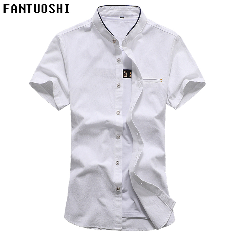 4 Colors Large Size Solid Shirt Fashion Casual Men's shirts Cotton linen male shirt High quality breathable Men clothes 2018, Bai
4 Colors Large Size Solid Shirt Fashion Casual Men's shirts Cotton linen male shirt High quality breathable Men clothes 2018, Bai