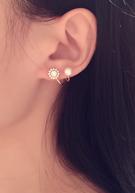 Wholesale- style ins fashion designer earrings super glittering diamond zircon crystal sunflower pearl stud earrings woman
Wholesale- style ins fashion designer earrings super glittering diamond zircon crystal sunflower pearl stud earrings woman
