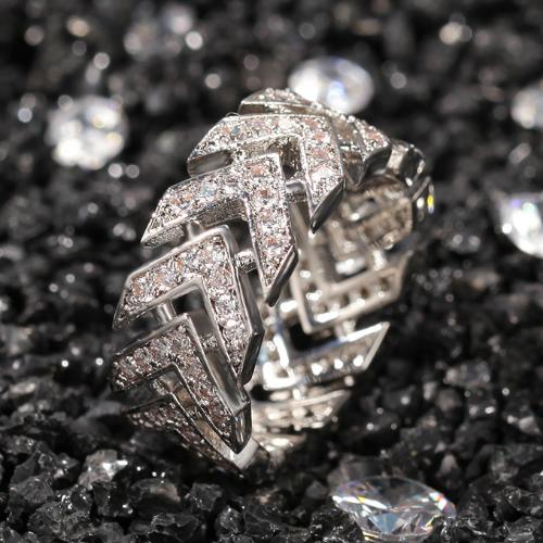 2020 New Gold Bling CZ Cubic Zirconia Mens Antique Arrow Finger Ring Band Iced Out Diamond Rings Hip Hop Valentine Day Jewelry Gift For Men
