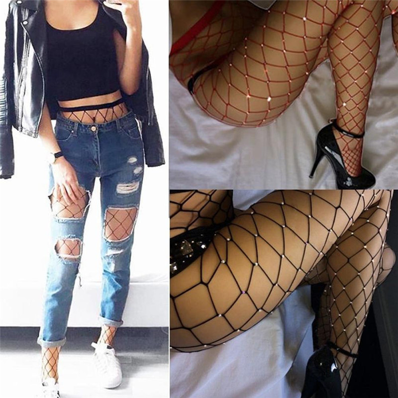 New Women Sexy Fishnet Tights Large Mesh Net Stockings Shiny Diamond Rhinestone Thigh Club Party Eggings Stockings Pantyhose, White
New Women Sexy Fishnet Tights Large Mesh Net Stockings Shiny Diamond Rhinestone Thigh Club Party Eggings Stockings Pantyhose, White