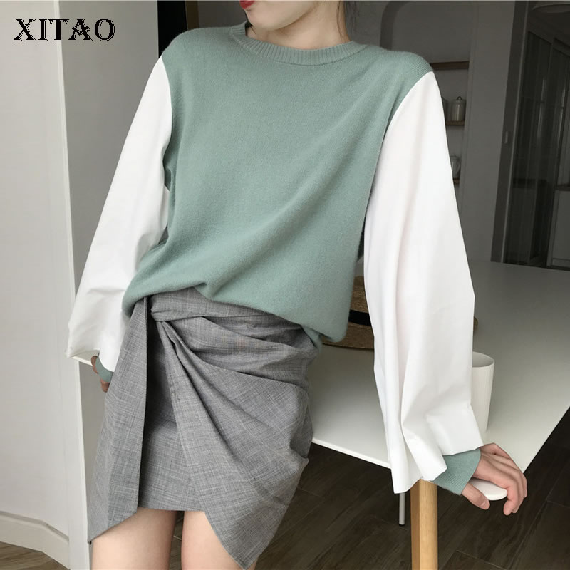 XITAO Plus Size Patchwork Pleated Sweater Women Clothes 2019 Fashion Korean Match All Pullover Full Sleeve Knitted Top GCC2447, Green gcc2447
XITAO Plus Size Patchwork Pleated Sweater Women Clothes 2019 Fashion Korean Match All Pullover Full Sleeve Knitted Top GCC2447, Green gcc2447