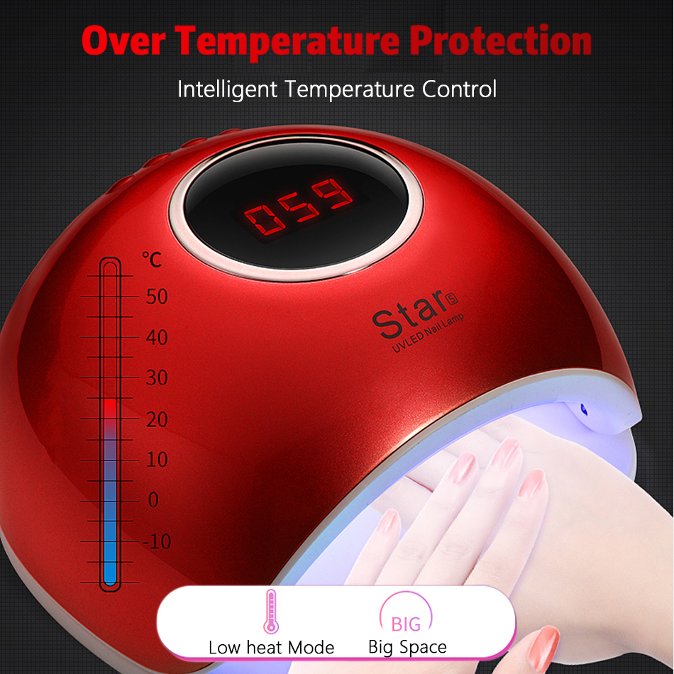 ViiNuro 72W UV Lamp LED Nail Lamp Nail Dryer For All Gels Polish Sun Light Infrared Sensing 10/30/60s Timer Smart For Manicure C19011401