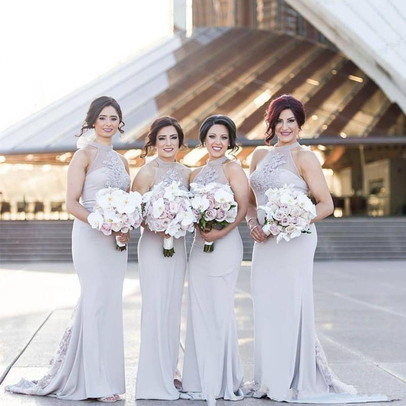 Elegant Halter Satin Mermaid Bridesmaid Dresses 2019 Ruched Tulle Lace Applique Formal Party Wedding Guest Maid Of Honor Dresses
Elegant Halter Satin Mermaid Bridesmaid Dresses 2019 Ruched Tulle Lace Applique Formal Party Wedding Guest Maid Of Honor Dresses