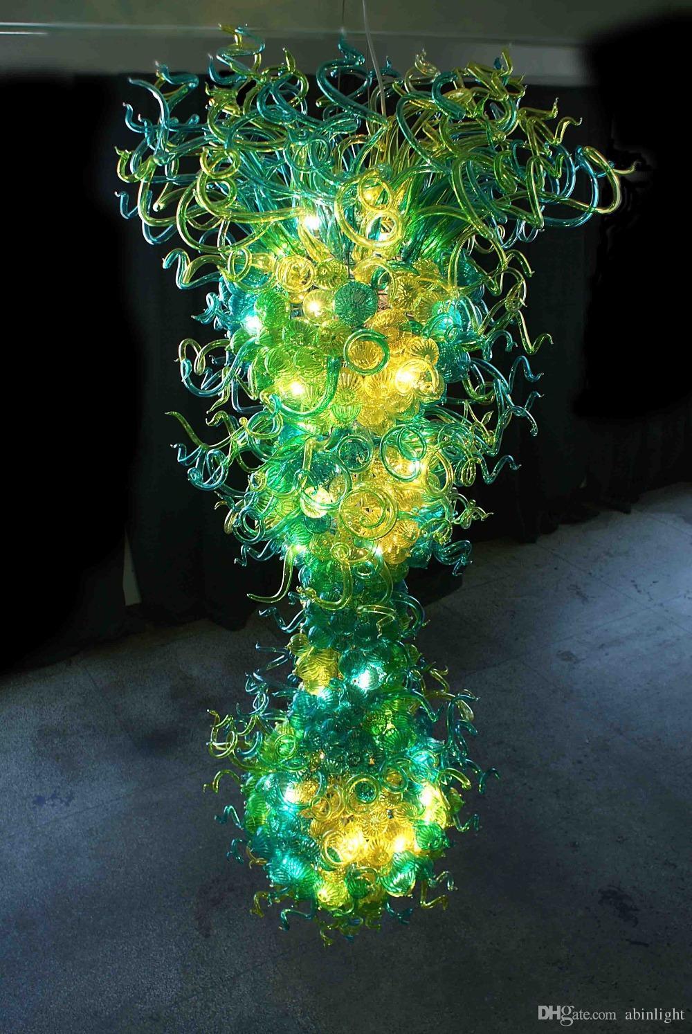 Top Quality Handmade Blown Glass Art Chandeliers Style Green Pretty Colored Glass Chandeliers Large Luxury Chandeliers
Top Quality Handmade Blown Glass Art Chandeliers Style Green Pretty Colored Glass Chandeliers Large Luxury Chandeliers