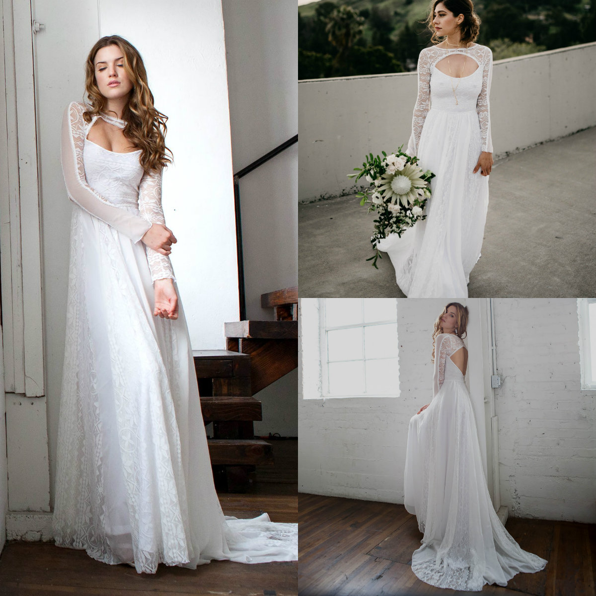 2019 Garden Country Wedding Dresses Lace Appliques Bateau Neck Long Sleeve Boho Bridal Gowns A-Line Beach Wedding Dress Boho Robe De Mariée, Pink
2019 Garden Country Wedding Dresses Lace Appliques Bateau Neck Long Sleeve Boho Bridal Gowns A-Line Beach Wedding Dress Boho Robe De Mariée, Pink