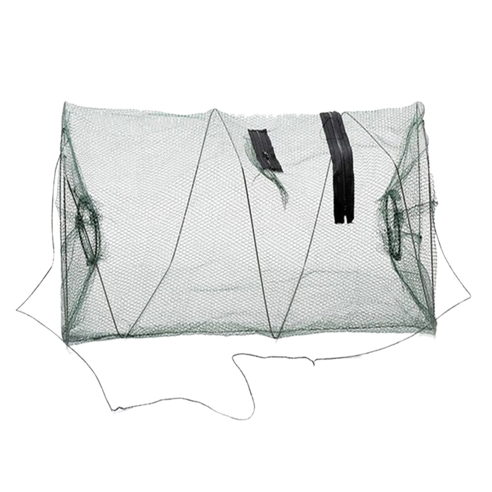 New Folding Fish Minnow Crab Fishing Bait Shrimp Trap Cast Net Cage Fi