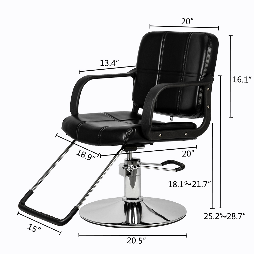 Furniture Woman Barber Chair Hairdressing Chair Black