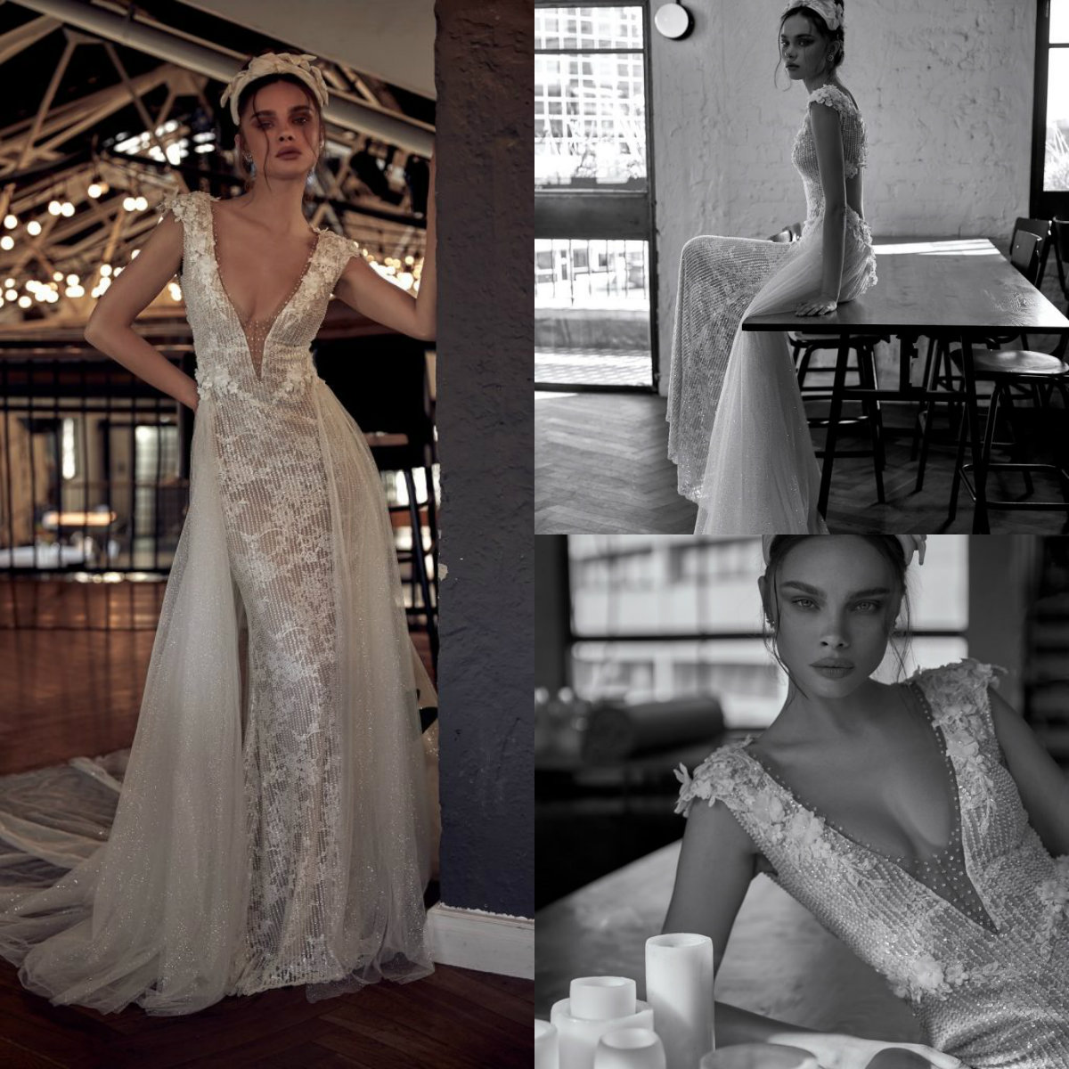 Sexy Julie Vino Beach Wedding Dresses With Detachable Train Lace Appliques Glitter Abiti Da Sposa Custom Made Backless Boho Wedding Gowns