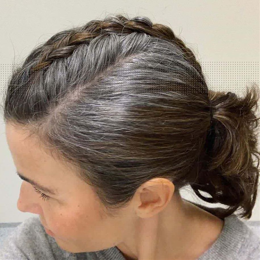 Brown Salt and pepper real hair gray ponytail hairpiece straight bun ponytail short cut 120g grey human hair