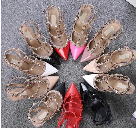 New Mixed-colors Rivets Studded Women Sandals High Heels Narrow Band Patch Ankle Strapy Buckle pointed Toe Party Shoes Woman, A6
New Mixed-colors Rivets Studded Women Sandals High Heels Narrow Band Patch Ankle Strapy Buckle pointed Toe Party Shoes Woman, A6