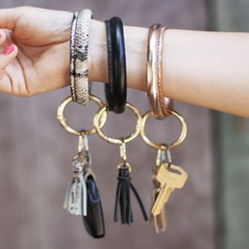 Wholesale-fashion ins designer cute lovely diamond glittering leather rubber key ring bangle bracelet for woman 30 colors
Wholesale-fashion ins designer cute lovely diamond glittering leather rubber key ring bangle bracelet for woman 30 colors