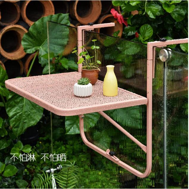 Balcony Hanging Table Furniture Railing Metal Iron rack Foldable European Simple Mini Wall Hangings Learning Tables