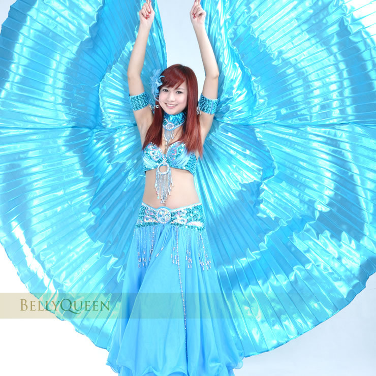 Belly Dance Costume 360 Butterfly Isis Wings Gradient Colorful Stage Performance Props Butterfly Wings With Sticks