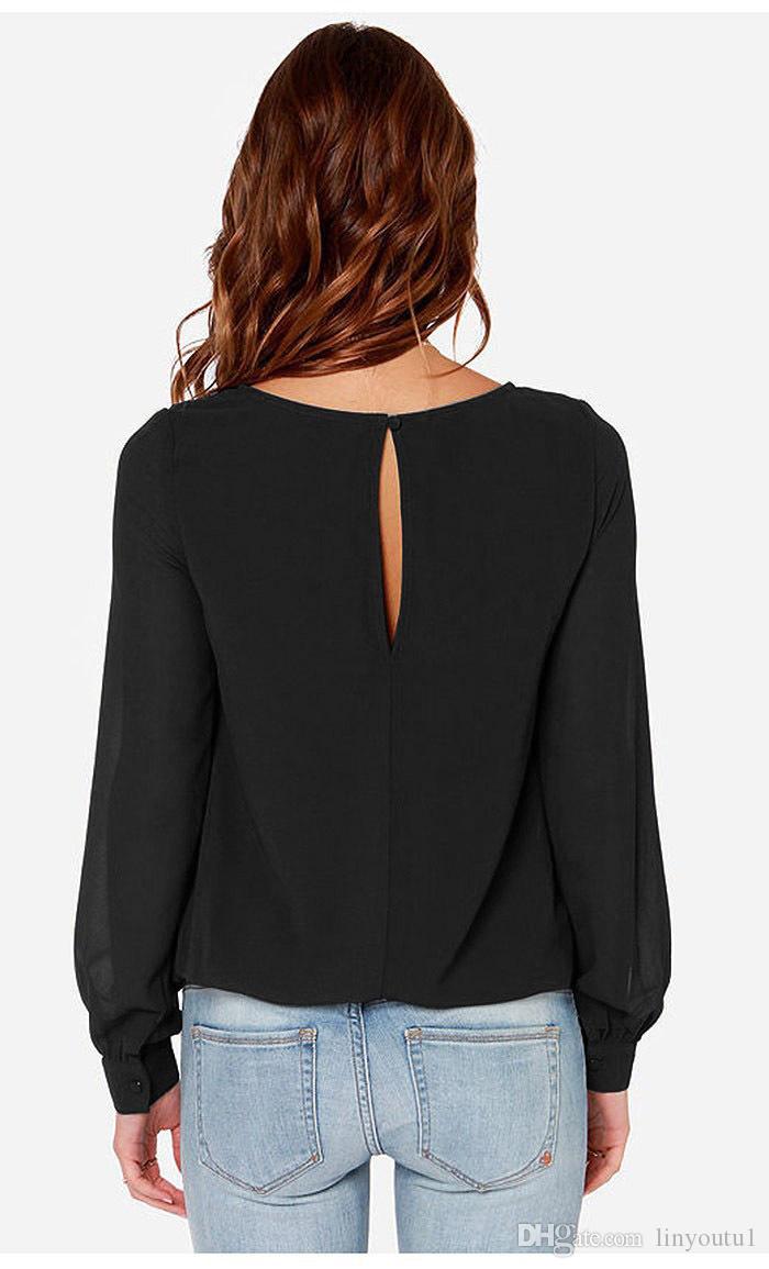 2020 Blouse Women Cuff Split Long Sleeve Women's Chiffon Blouse Plus Size Kimono Shirt Women Blousees Large Size 5XL 6XL