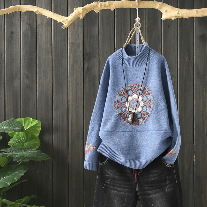 Women New 2019 Vintage Warm Sweaters Chinese Style Pullovers Winter Autumn Floral Printed Loose Knitted Sweater Tops TA2160
Women New 2019 Vintage Warm Sweaters Chinese Style Pullovers Winter Autumn Floral Printed Loose Knitted Sweater Tops TA2160