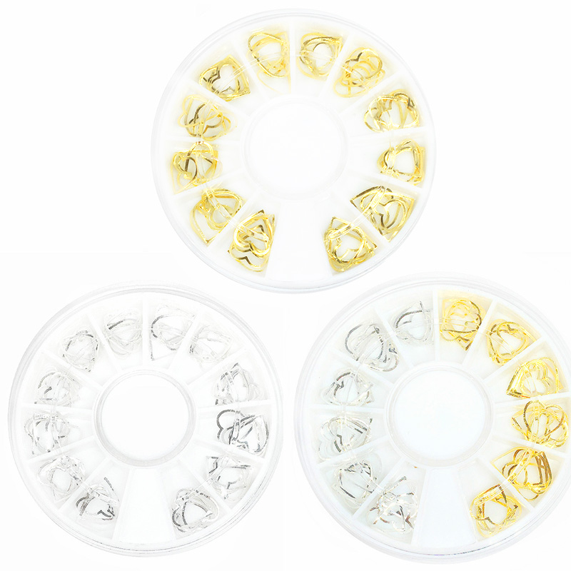 GoldSilverHeart Nail Art Decorations Metal Accessoires Punk nail supplies Hollow Manicure Charms Stud Design For Home Diy
GoldSilverHeart Nail Art Decorations Metal Accessoires Punk nail supplies Hollow Manicure Charms Stud Design For Home Diy