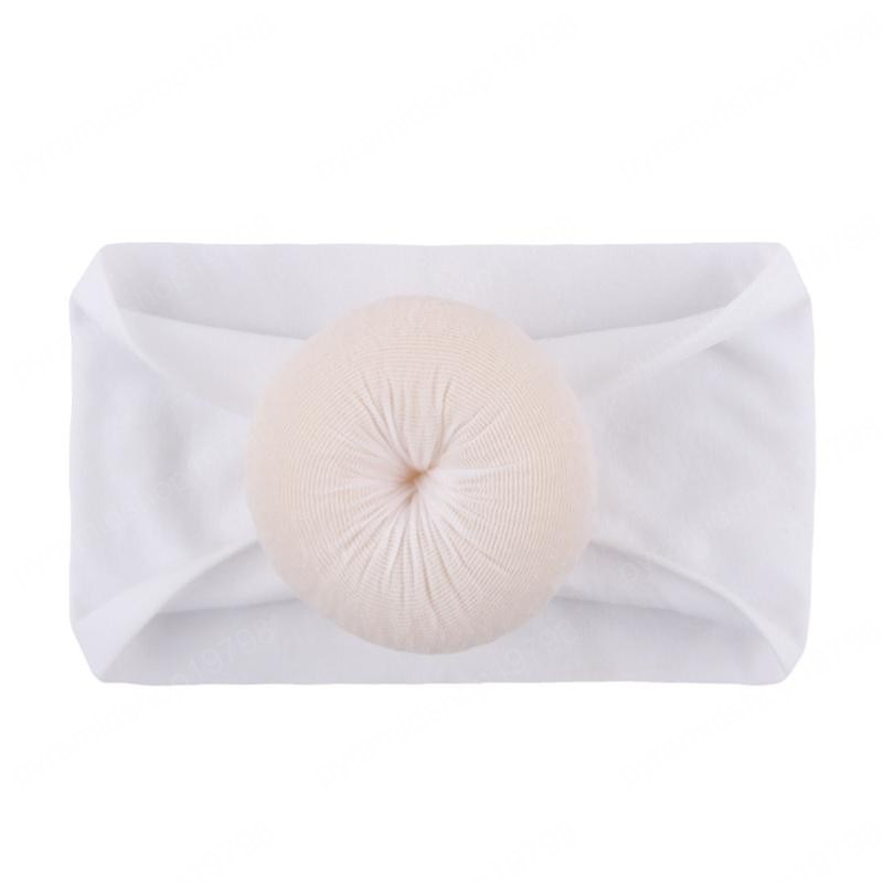 Baby Solid Turban 23 Colors Donuts Nylon Headwraps Bohemian Style Infant Baby Round Nylon Soft Wide Hair Band Kids Headbands