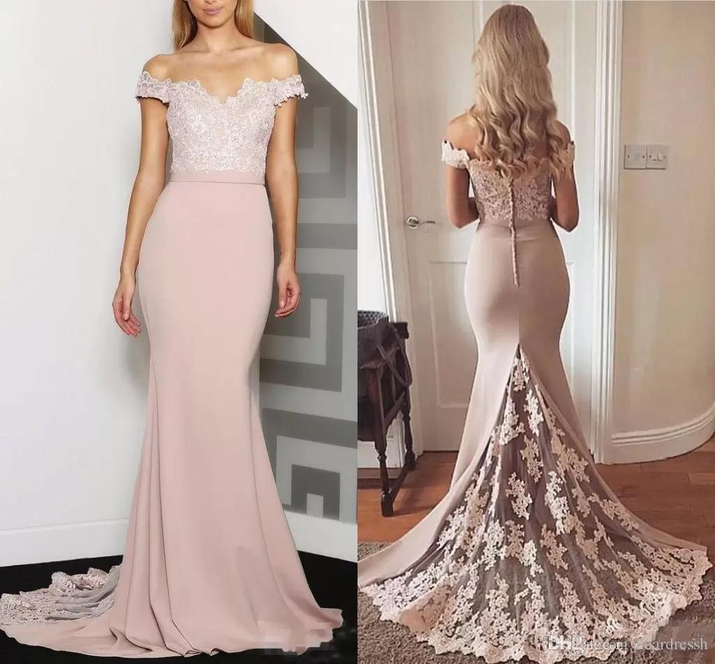 Off Shoulder Sexy Mermaid Bridesmaids Dresses Lace Appliques Plus Size Formal Maid Of Honor Gowns Vestidos De Wedding Guest Dress Custom Lz0304