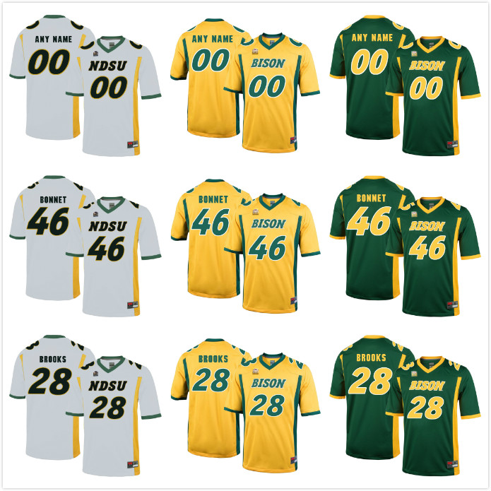 Custom Mens Youth North Dakota State Bison Any Name Any Number Personalized Kids Man Home Away NCAA College Football Jerseys от DHgate WW