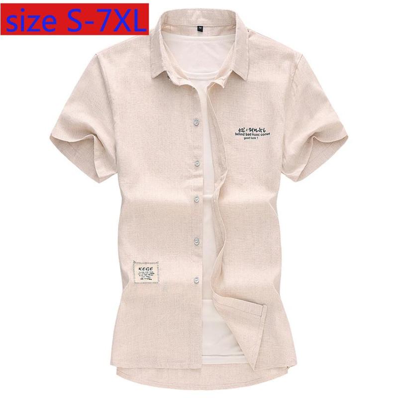New Fashion Summer Men Large Linen Chinese Style Short Sleeve Youth Cotton Casual Shirts Plus Size M L XL 2XL 3XL4XL 5XL 6XL 7XL, White
New Fashion Summer Men Large Linen Chinese Style Short Sleeve Youth Cotton Casual Shirts Plus Size M L XL 2XL 3XL4XL 5XL 6XL 7XL, White