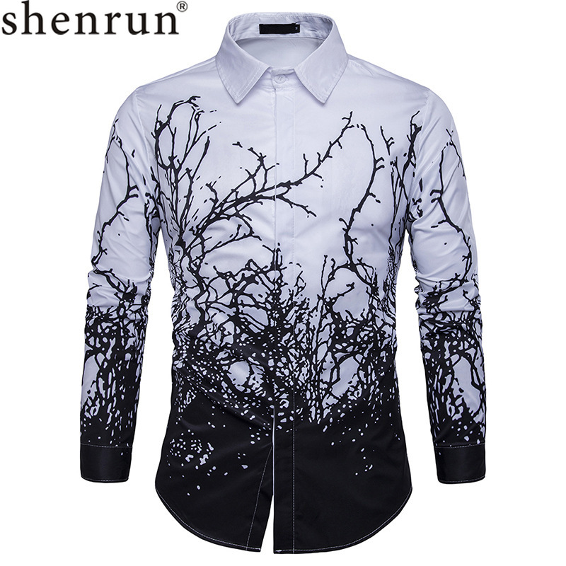 Shenrun Men's Long Sleeve Shirt Spring Autumn New Style Fashion Branch Print Casual Youth Shirt Slim Fit Daily Life Office Work, As picture
Shenrun Men's Long Sleeve Shirt Spring Autumn New Style Fashion Branch Print Casual Youth Shirt Slim Fit Daily Life Office Work, As picture
