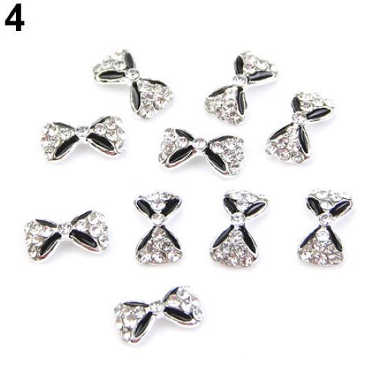 10pcs Nail Art Tips Stickers Decor Bowknot Alloy Jewelry Multicolor Glitter Rhinestone DIY Manicure Nail Art Decorations
10pcs Nail Art Tips Stickers Decor Bowknot Alloy Jewelry Multicolor Glitter Rhinestone DIY Manicure Nail Art Decorations
