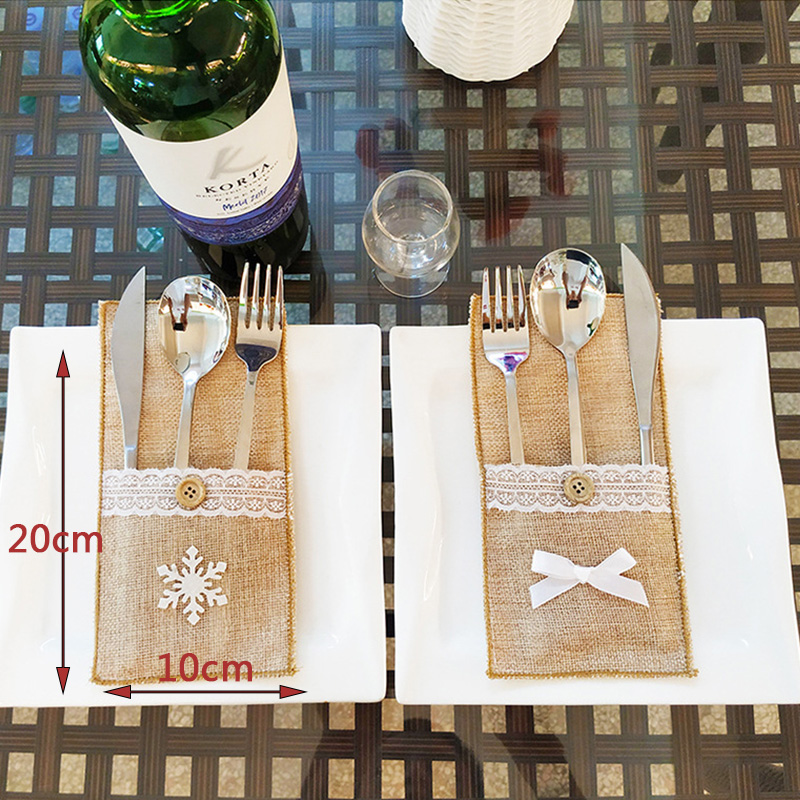 Christmas Table Placemat Knife Fork Tableware Cushion Pad Dinnerware Mat Coffee Coasters Xmas Home Decor Ornament