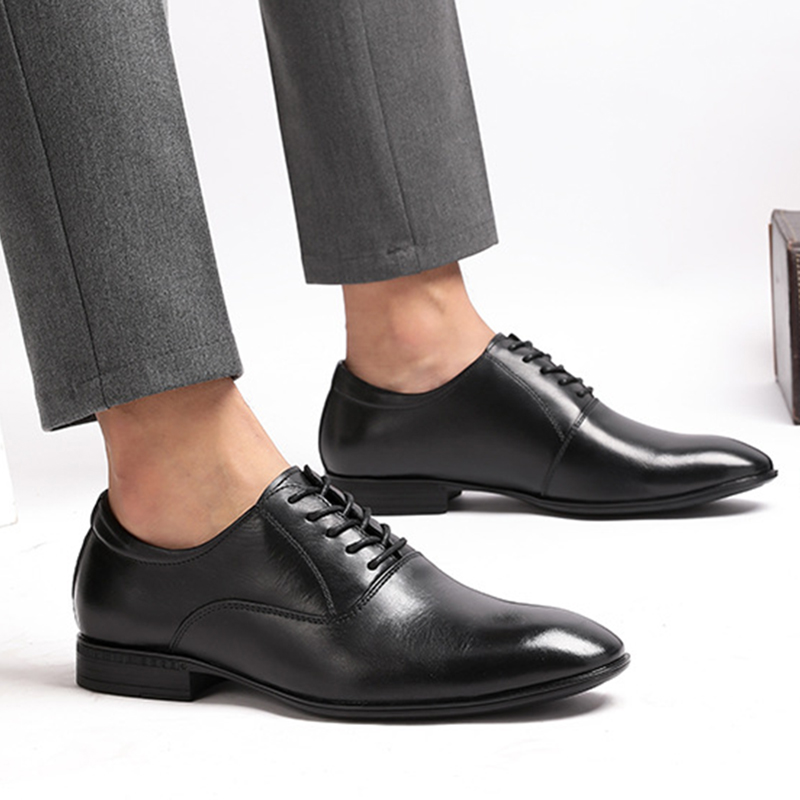 Genuine Leather Men Business Shoes Breathable Wedding Shoes Men Pointed Comfort Dress Male Casual Men'S Office