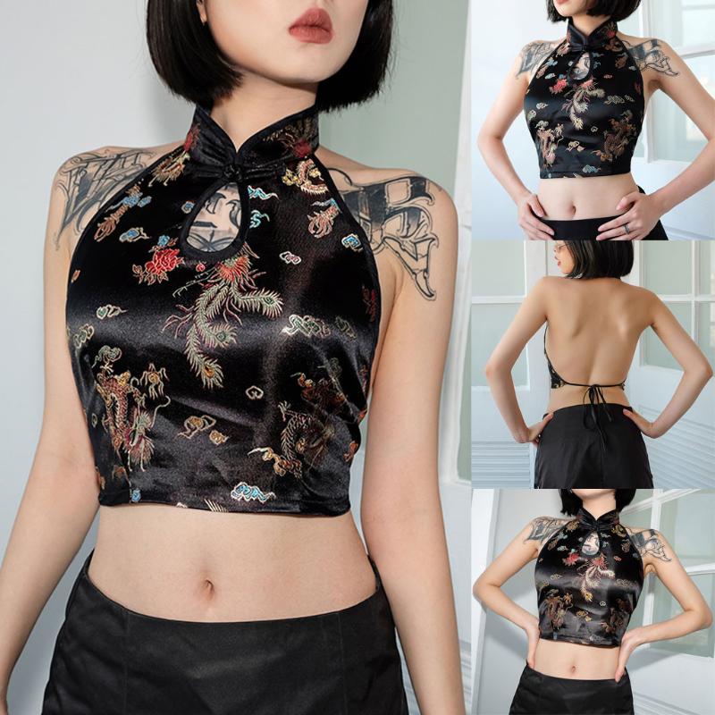 2020 festival summer top crop top women Summer Chinese Style Embroidery Tank Sleeveless Party Clubwear ropa mujer, Black
2020 festival summer top crop top women Summer Chinese Style Embroidery Tank Sleeveless Party Clubwear ropa mujer, Black