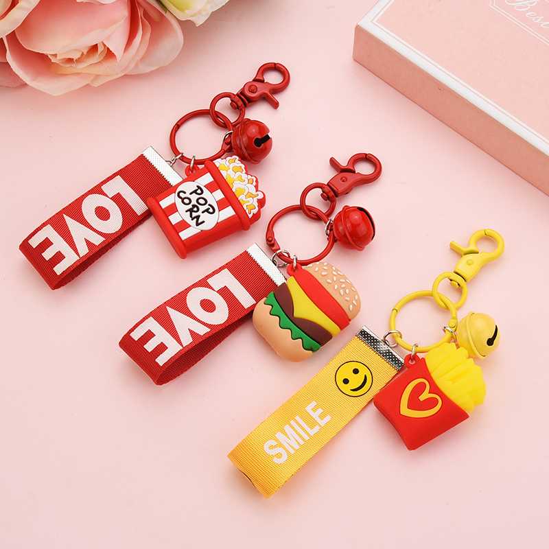 Keychains French Fries Popcorn Hamburger Keychain For Women Men Bag Car Pendant Keyring Holder Jewelry Gifts Key Ring EH084
Keychains French Fries Popcorn Hamburger Keychain For Women Men Bag Car Pendant Keyring Holder Jewelry Gifts Key Ring EH084