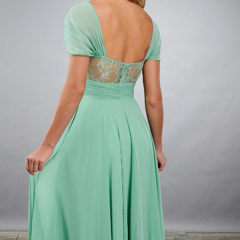 Chiffon Long Bridesmaid Dresses Pleast Chiffon Sweetheart Sleeveless Zipper Back Floor Length Maid of honor dresses