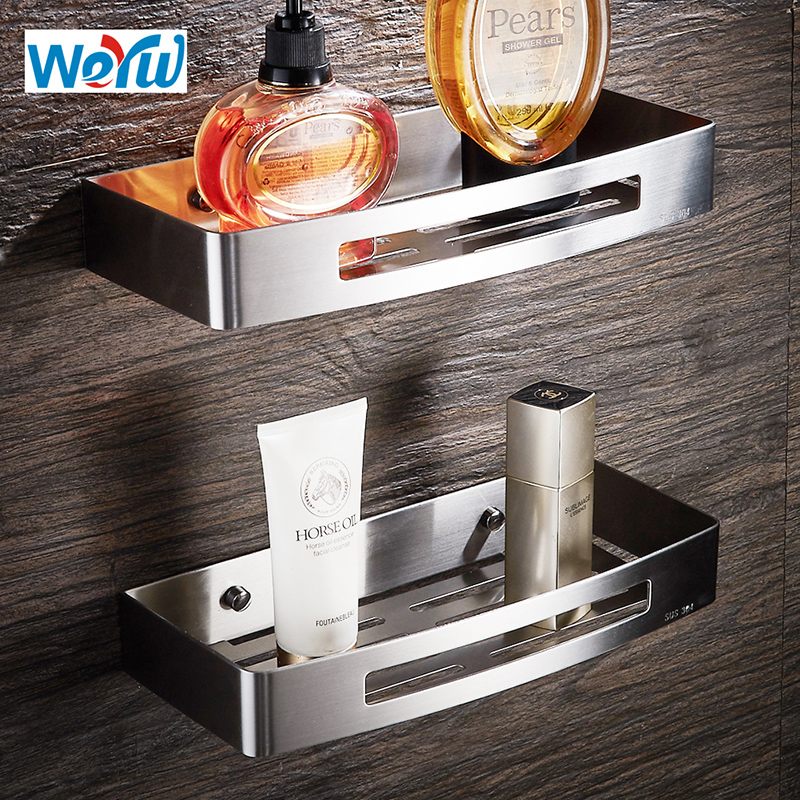 WEYUU Stainless Steel Bathroom Shelves Rectangle Basket Wall Mount Shampoo Soap Cosmetic Shelves Storage Organization
WEYUU Stainless Steel Bathroom Shelves Rectangle Basket Wall Mount Shampoo Soap Cosmetic Shelves Storage Organization