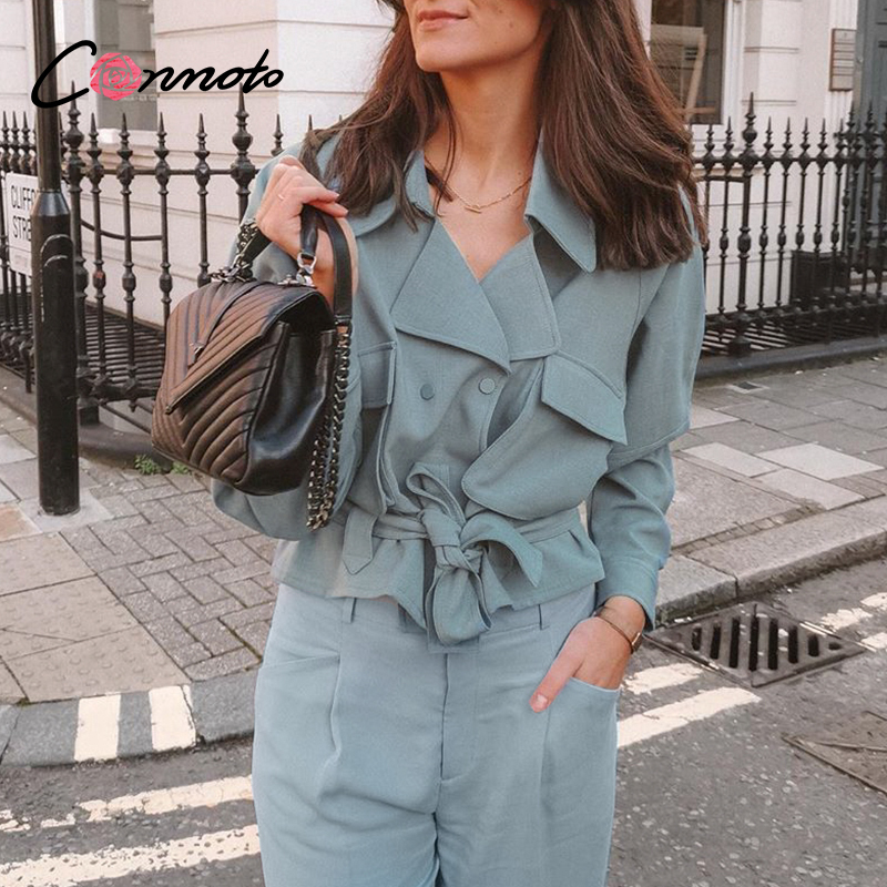 Conmoto casual solid autumn winter jackets women Long sleeve notched outwear female coat Streetwear oversize ladies belt coats, Blue
Conmoto casual solid autumn winter jackets women Long sleeve notched outwear female coat Streetwear oversize ladies belt coats, Blue
