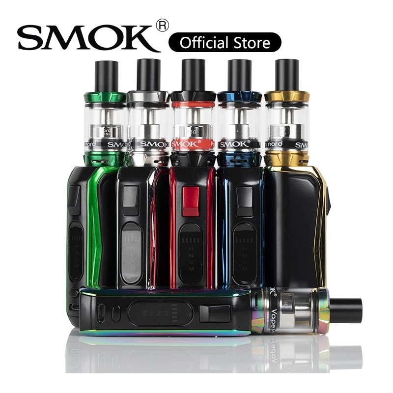 

SMOK Priv N19 Kit Built-in 1200mAh Battery 30W Mod 2ml Vape Pen Nord 19 Tank LED Indicator Bars 100% Original, Prism blue and black