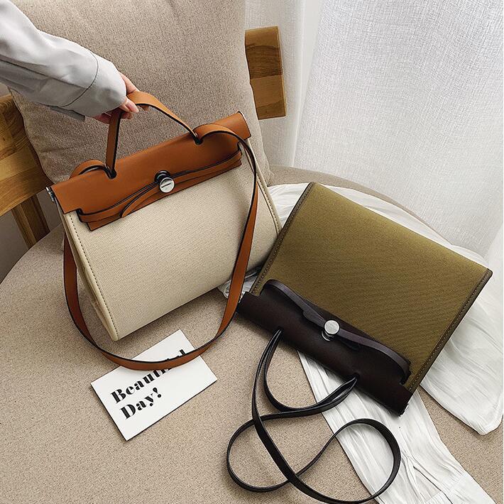 Factory wholesale women bag canvas womenes handbag large retro leather handbags elegant stitching contrast color womens shoulder bags
Factory wholesale women bag canvas womenes handbag large retro leather handbags elegant stitching contrast color womens shoulder bags