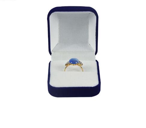 Jewelry Display Box Red Black Blue Blocked Ring Jewelry Organizer Box Ring Package Storage Gift Box 5*5.8*3.5CM GB1503