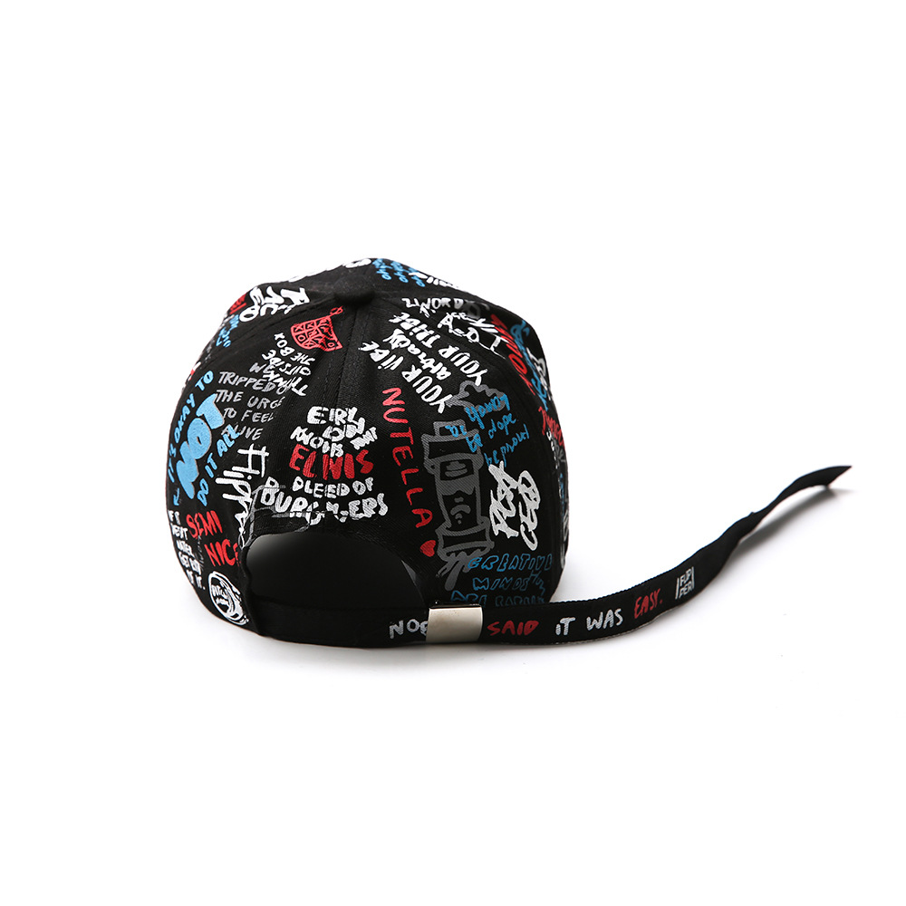 Fashion- printing baseball cap Child parent hat Long tail hip-hop hat Wholesale cap