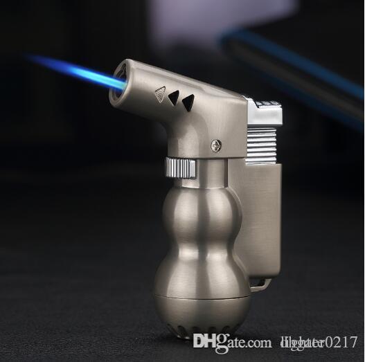 2pcs metal Classic Cigarette lighter Butane Jet Flame torch Metal Windproof butane Gas Lighter best glass bong accessories W260202