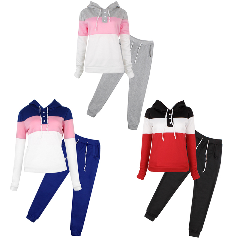 Women Casual Tracksuit Hoodie Sweatshirt Sweater Pants Jogger Outfits Set New 2018