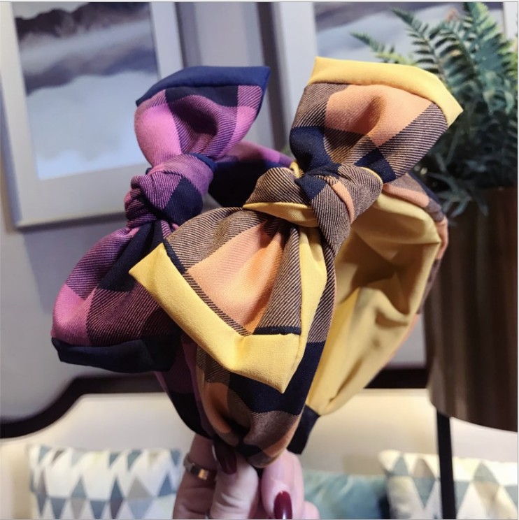 New Fashion Women Headband Wide Side Hairband Big Bowknot Classic Plaid Turban Casual Adult Hair Accessories Wholesale
New Fashion Women Headband Wide Side Hairband Big Bowknot Classic Plaid Turban Casual Adult Hair Accessories Wholesale