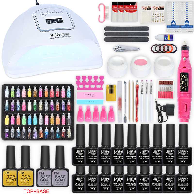 Nail Drill Machine Manicure Set and Nail Dryer 12/18 Colors Gel Polish Kit with Nails Art Decorations Electric kit
Nail Drill Machine Manicure Set and Nail Dryer 12/18 Colors Gel Polish Kit with Nails Art Decorations Electric kit