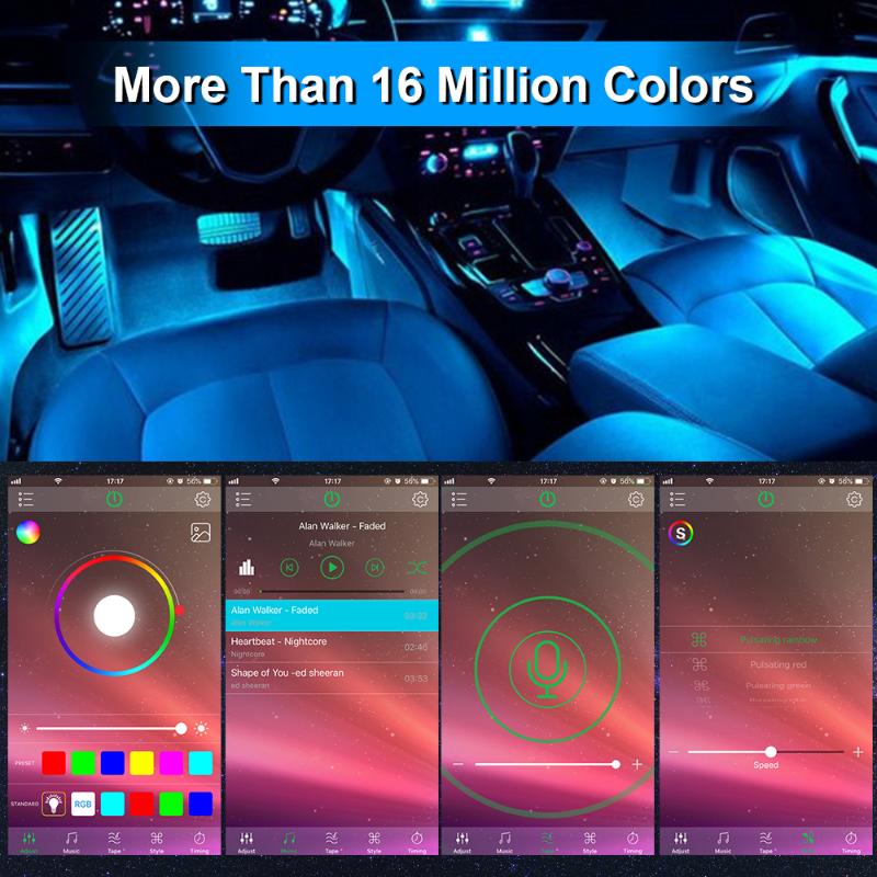 Led Car Foot Ambient Light With USB Cigarette Lighter Backlight Music Control App RGB Auto Interior Decorative Atmosphere Lights
Led Car Foot Ambient Light With USB Cigarette Lighter Backlight Music Control App RGB Auto Interior Decorative Atmosphere Lights