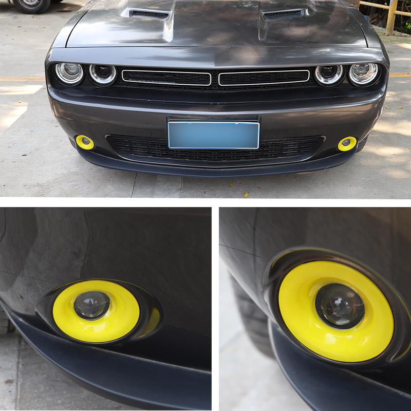 Car Front Fog Light lamp Frame ABS Decoration Cover For Dodge Challenger UP Factory Outlet Car Interior Accessories